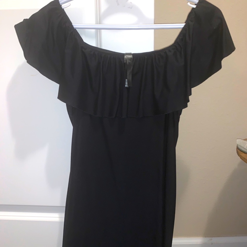Black off the shoulder dress